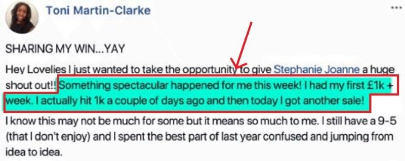 Toni Martin Clarke success story