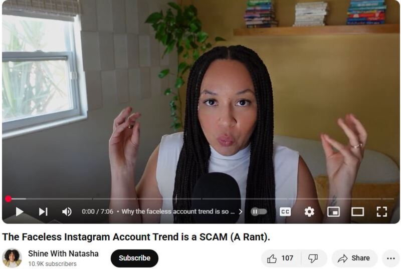 Faceless Instagram account challenges