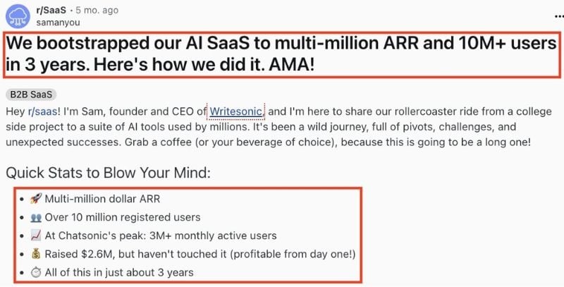 writesonic saas business
