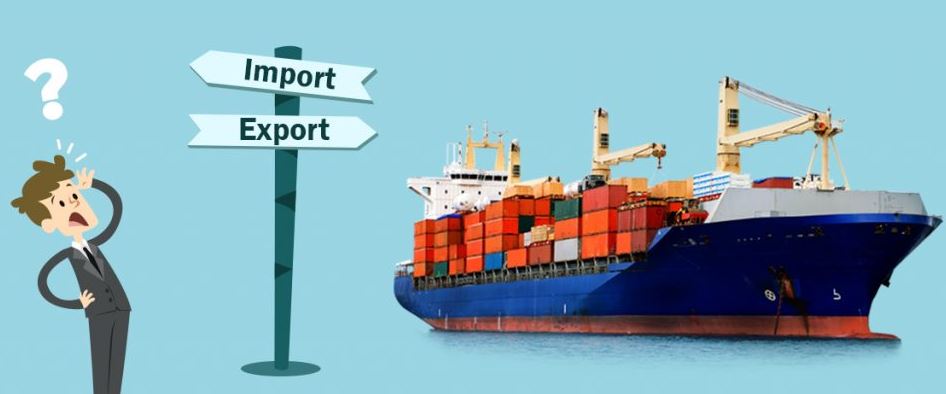 cartoon of import/export ship