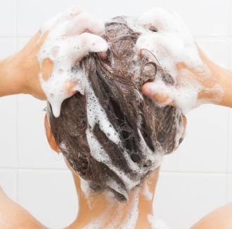 picture of a woman washing her hair