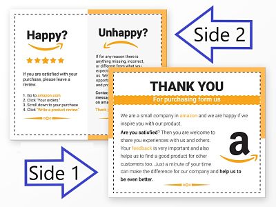 This image is of a product insert, which is the first, white-hat strategy to acquiring additional reviews on Amazon