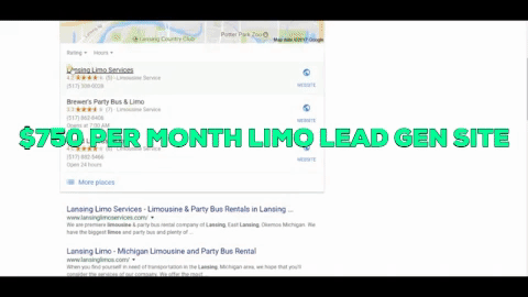 Limo Lead Generation Website