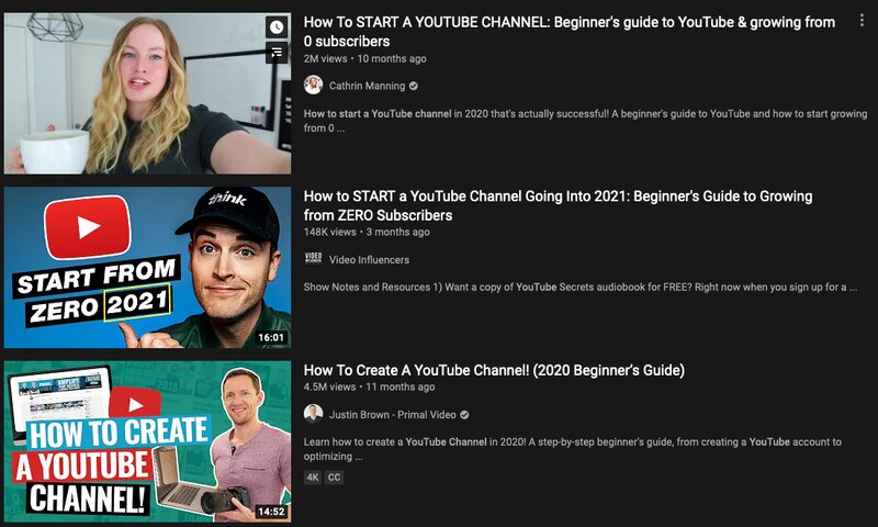 how to start  youtube channel pic