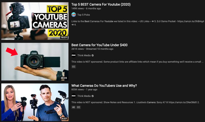 best cameras for youtube pic