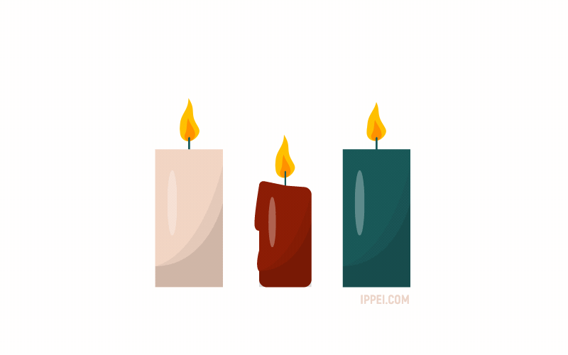 cartoon of candles