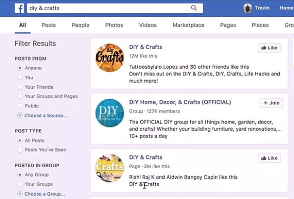 image of facebook groups