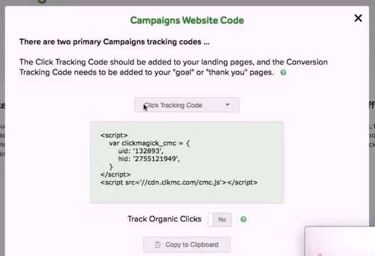 Campaigns website code