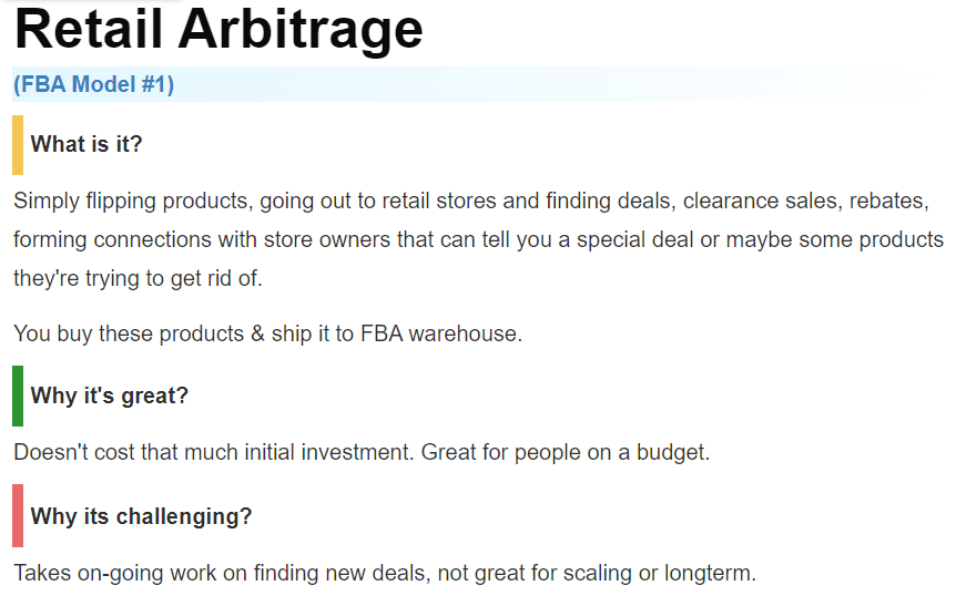 retail arbitrage