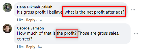 facebook reviews of profits