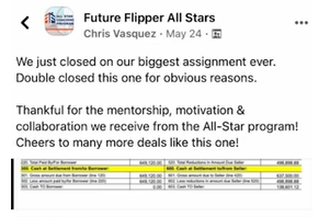 Future Flipper positive testimonial for $138,000