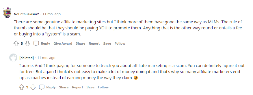 affiliate marketing reddit