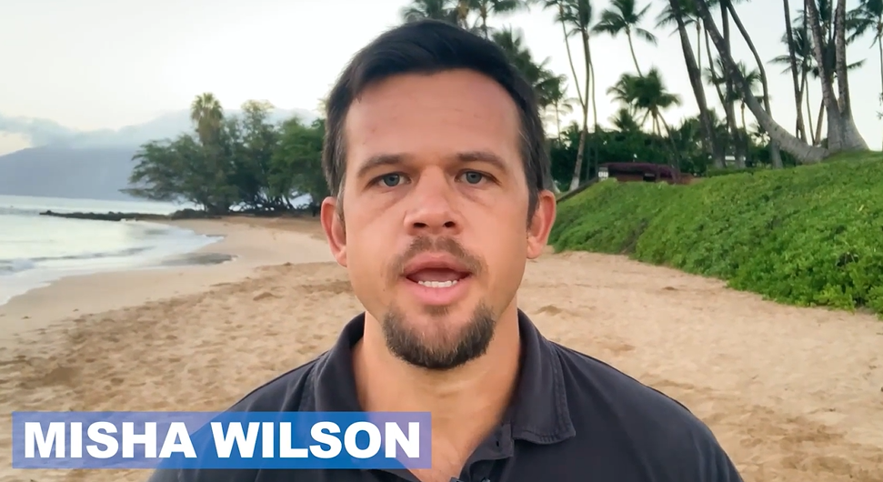 Misha Wilson on the beach