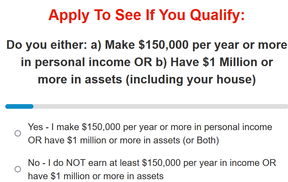 Youtube Auto financial qualification question