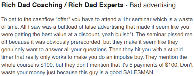 rich dad cash flow blueprint review