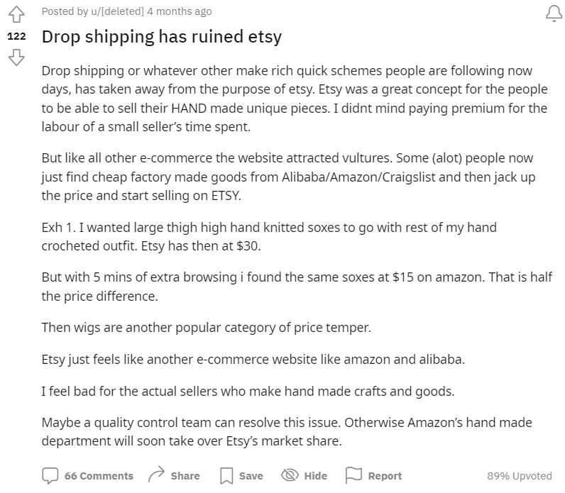 etsy dropshipping guide reddit review