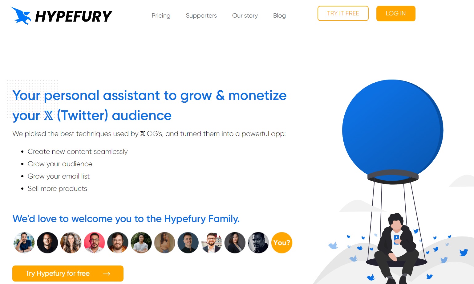 Hypefury Homepage