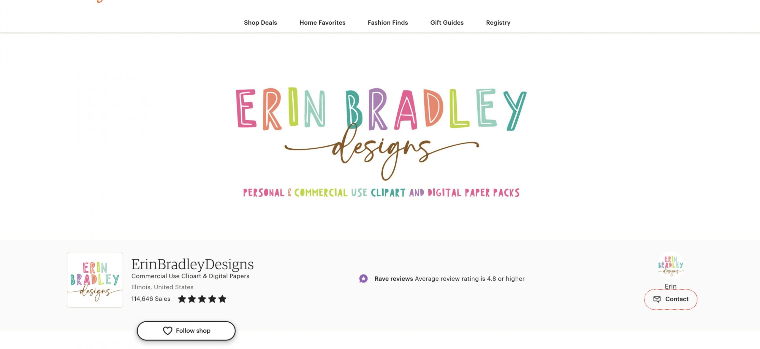 ErinBradleyDesigns clip arts