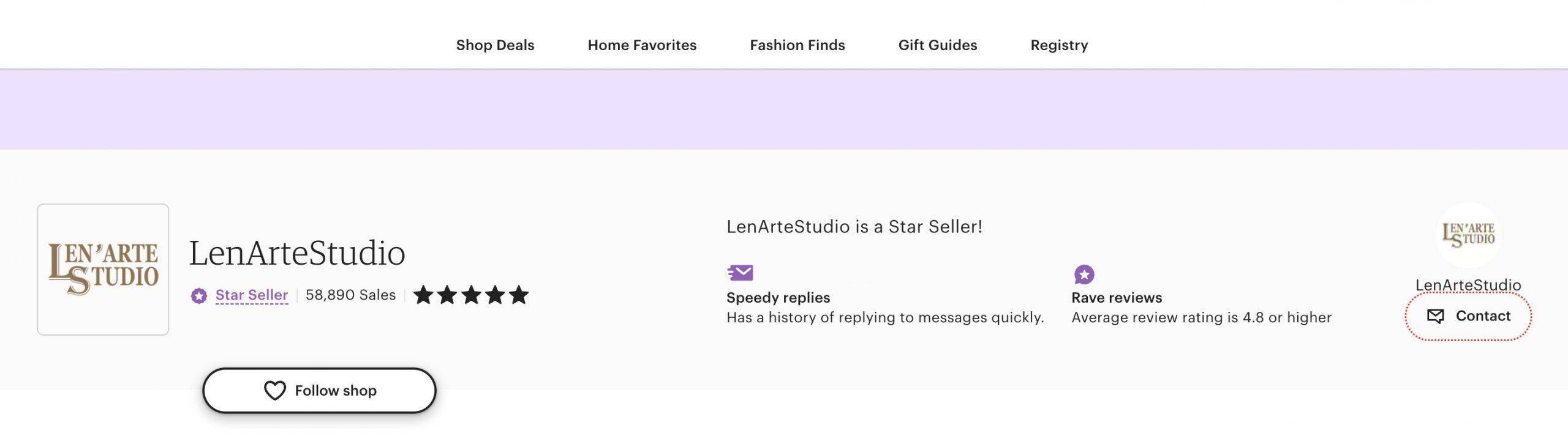 LenArteStudio etsy store