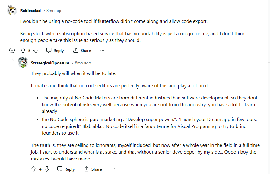Reddit response on Passion.io and other no code LMS